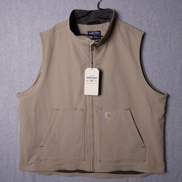 Carhartt Other - Carhartt Super Dux Softshell Vest 2XL Beige Lightweight Rain Defender Windproof